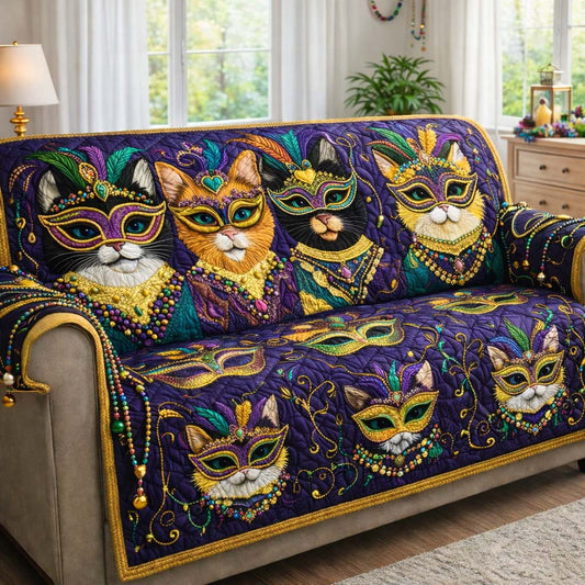 Mardi Gras Quilted Sofa Cover GFTOHD13234