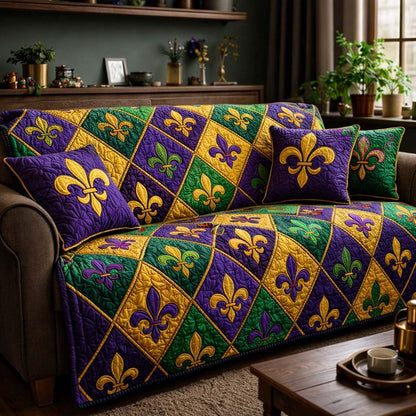 Mardi Gras Quilted Sofa Cover GFTOHD13235