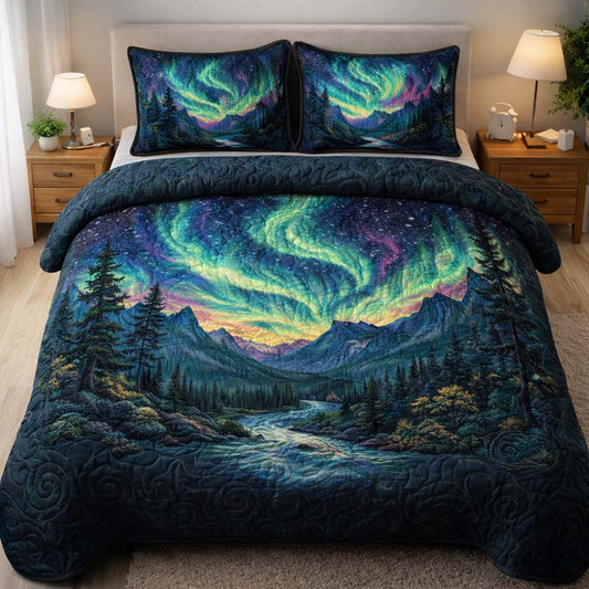 Northern Valley Glow 3-Piece Quilted Bedding Set GFTOHD13238