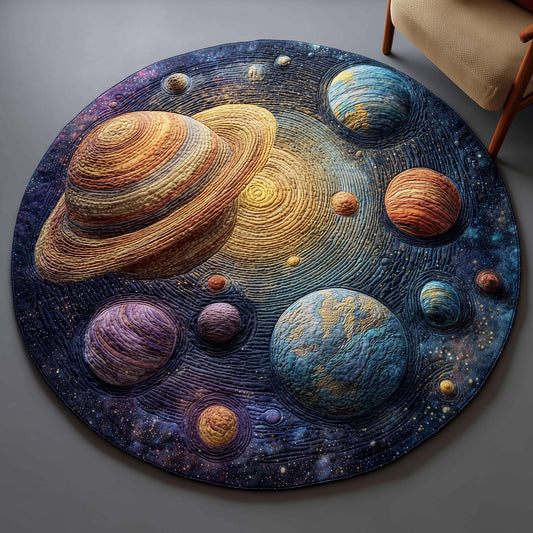 Celestial Planetarium Quilted Round Mat GFTOHD13244