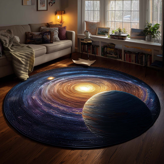 Solar Eclipse Glow Quilted Round Mat GFTOHD13246