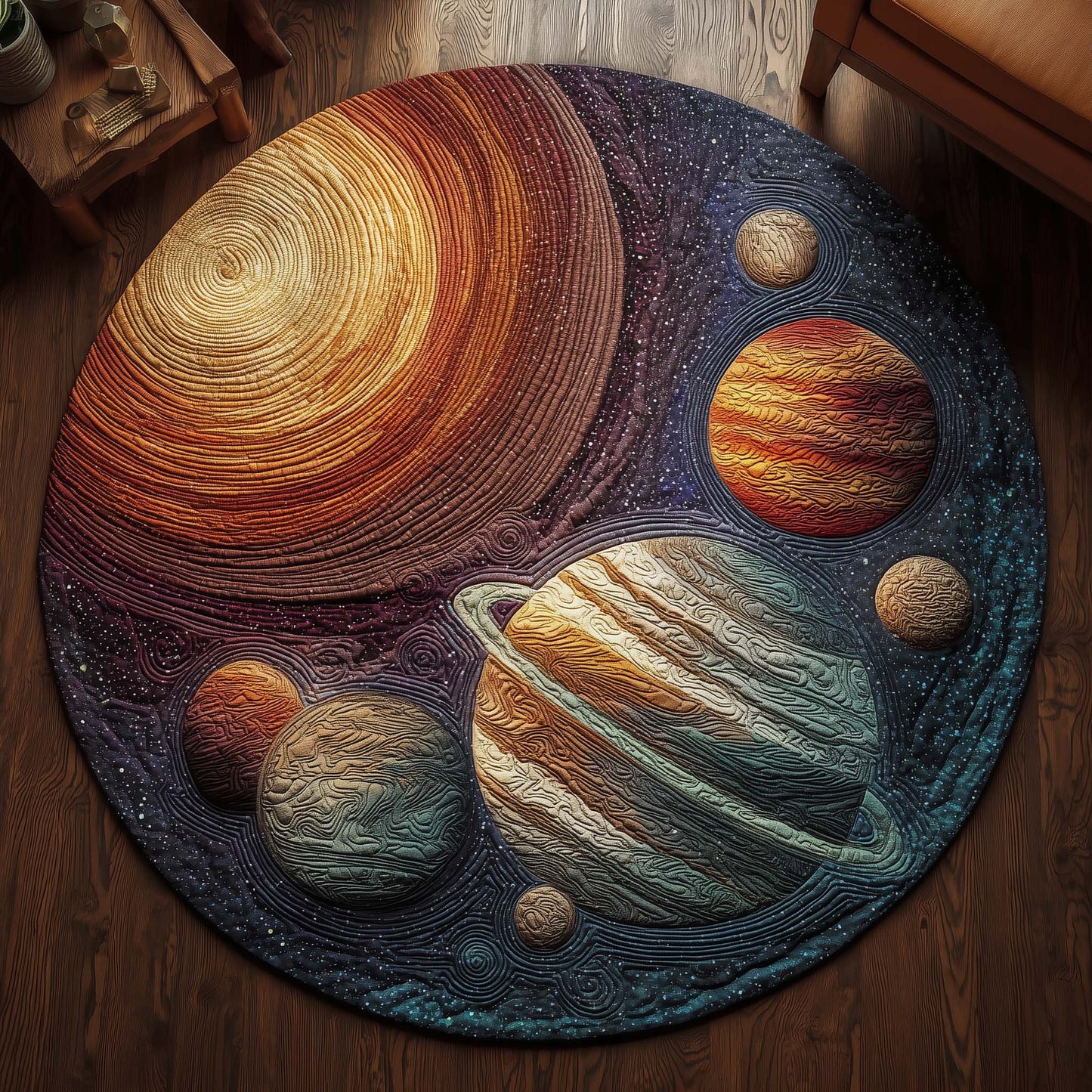 Orbital Harmony Quilted Round Mat GFTOHD13247