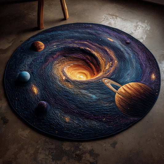 Cosmic Whirlpool Quilted Round Mat GFTOHD13249