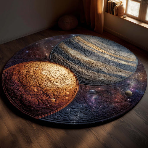 Yin Yang Cosmos Quilted Round Mat GFTOHD13252