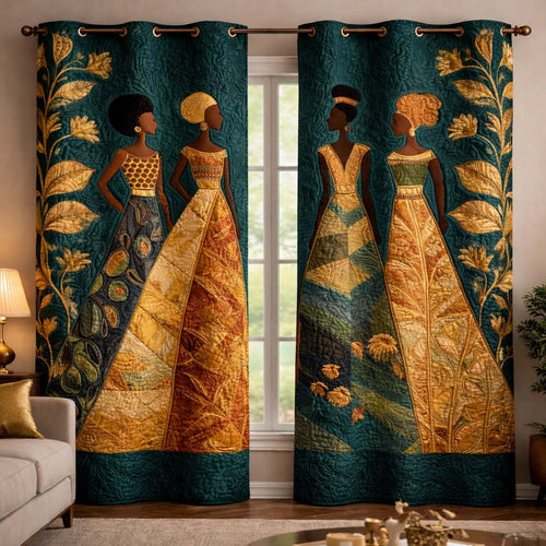 Emerald Sisterhood Quilted Curtains GFTOHD13253