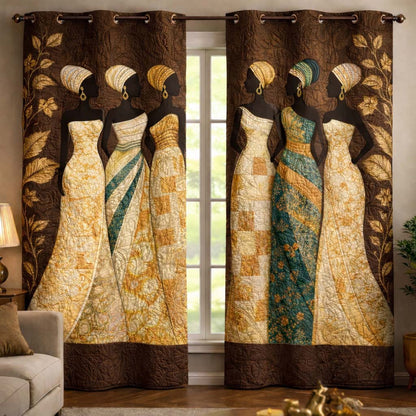 Earthy Sisterhood Quilted Curtains GFTOHD13259