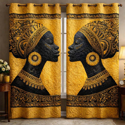 Golden Queen Quilted Curtains GFTOHD13262