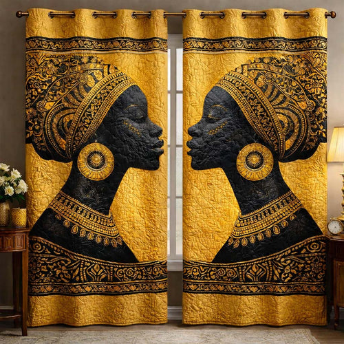 Golden Queen Quilted Curtains GFTOHD13262