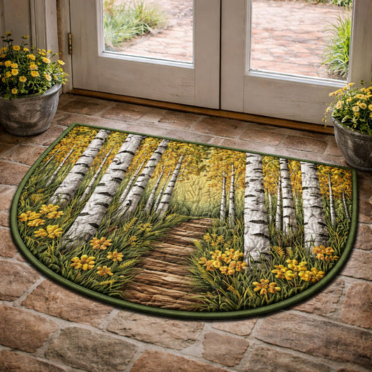 Golden Birch Path Quilted Welcome Mat GFTOHD13726