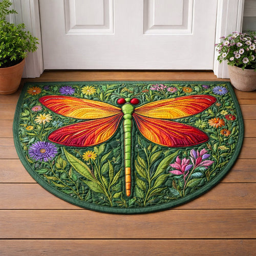 Emerald Garden Dragonfly Quilted Welcome Mat GFTOHD13784