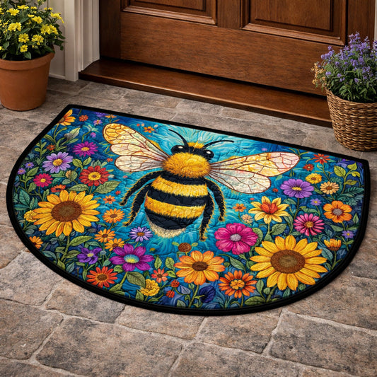 Meadow Blossom Bee Quilted Welcome Mat GFTOHD13789