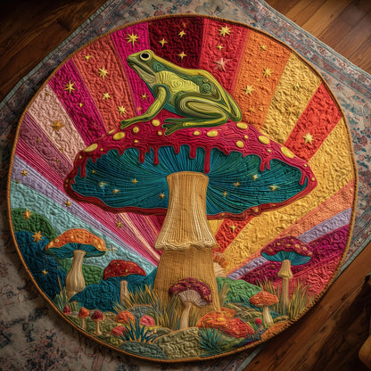 Mystic Mushroom Guardian Quilted Round Mat GFTOHD13875