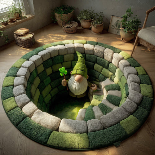 Emerald Clover Pit Quilted Round Mat GFTOHD13881