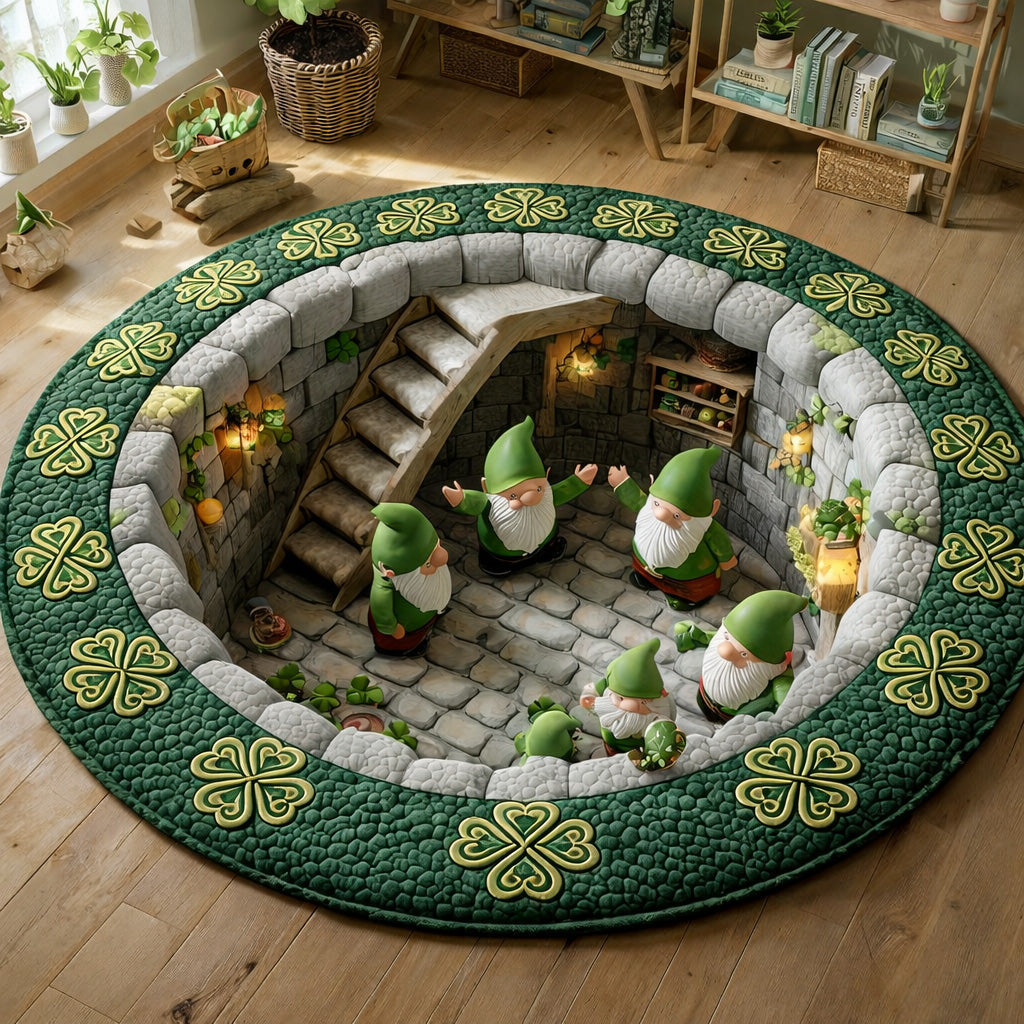 Celtic Gnome Gathering Quilted Round Mat GFTOHD13883