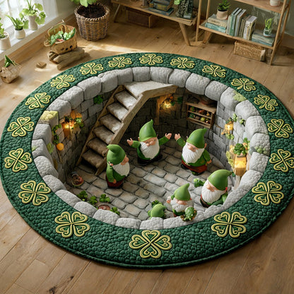 Celtic Gnome Gathering Quilted Round Mat GFTOHD13883