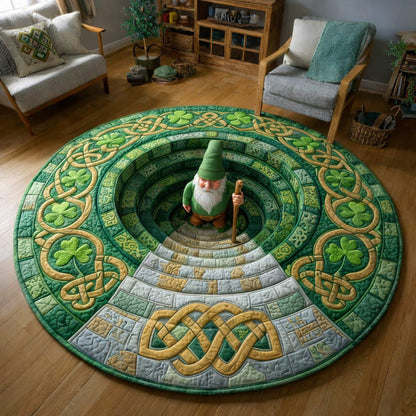 Lucky Gnome Spiral Quilted Round Mat GFTOHD13886