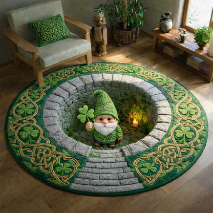 Irish Gnome Portal Quilted Round Mat GFTOHD13887