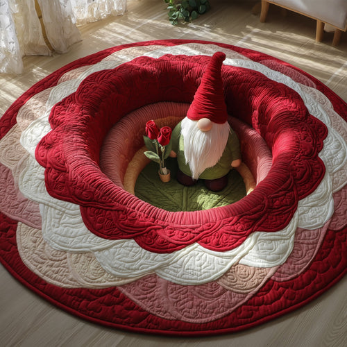 Rose Gnome Nest Quilted Round Mat GFTOHD13891