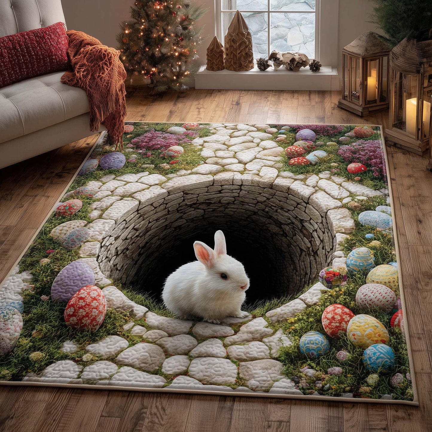 Easter Bunny Well Area Rug GFTOHD13909