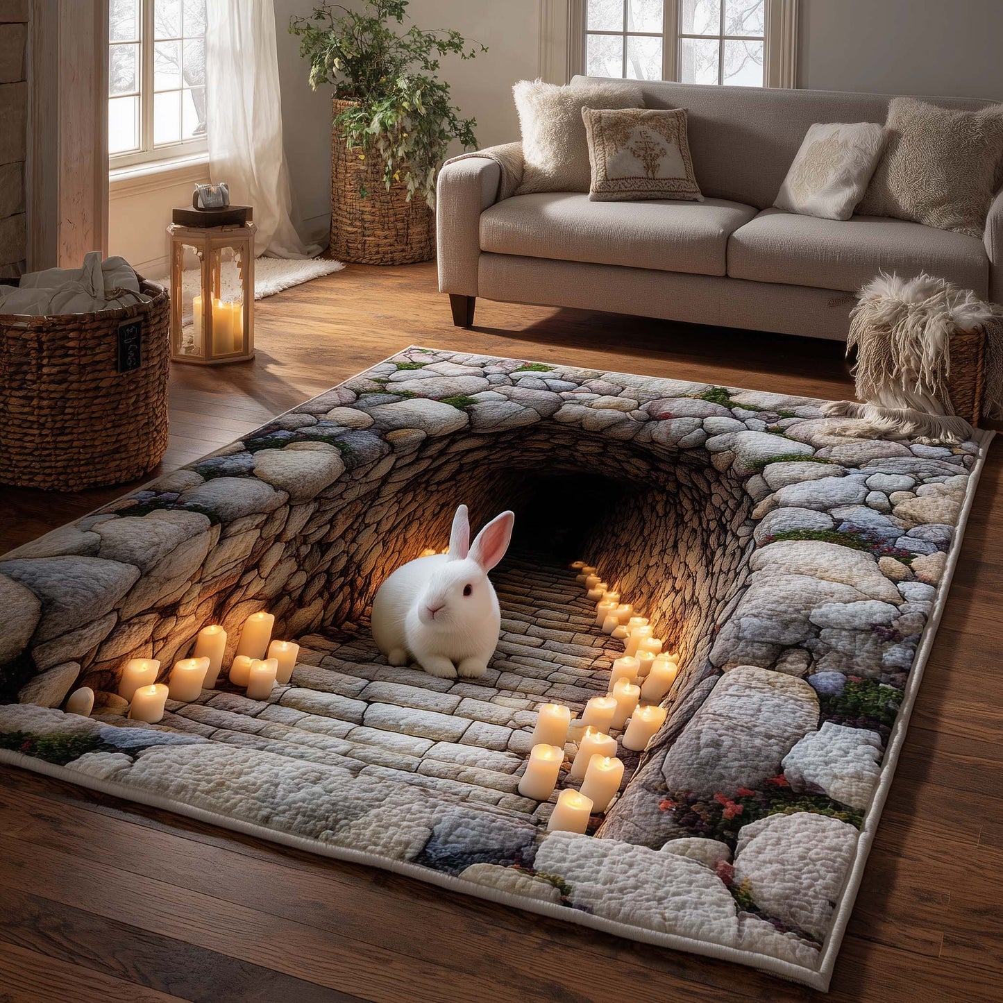 Candlelit Easter Well Area Rug GFTOHD13916