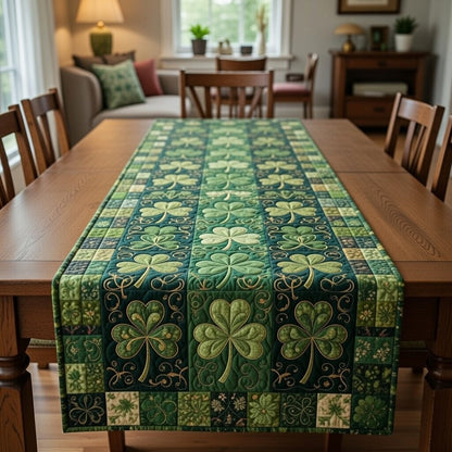 Irish Shamrock Quilted Table Runner GFTOHD13953