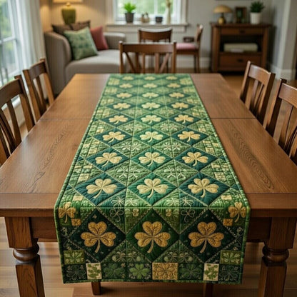 Irish Shamrock Quilted Table Runner GFTOHD13954