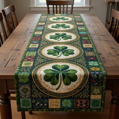 Irish Shamrock Quilted Table Runner GFTOHD13958