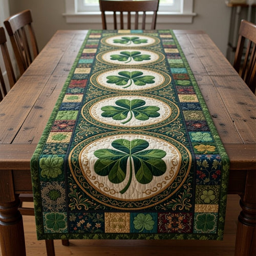Irish Shamrock Quilted Table Runner GFTOHD13958
