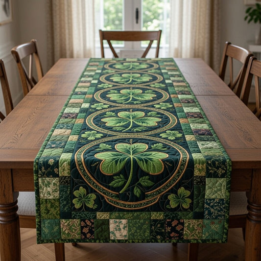 Irish Shamrock Quilted Table Runner GFTOHD13959