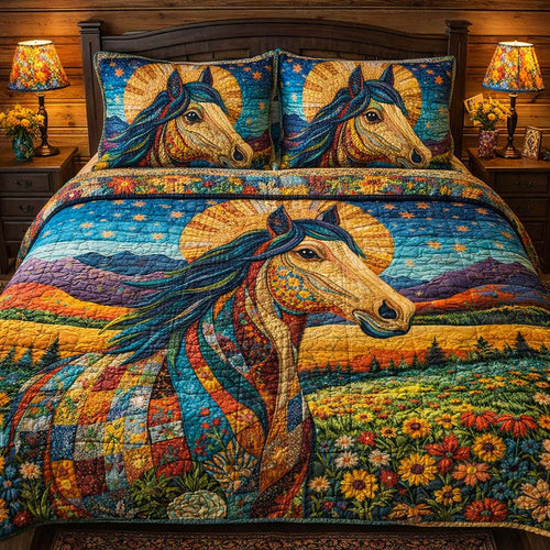 Wild Horse Meadow 3-Piece Quilted Bedding Set GFTOHD13960