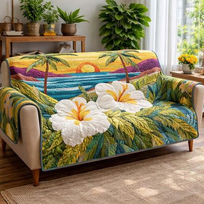 Aloha Sunset Paradise Quilted Sofa Cover GFTOHD13976