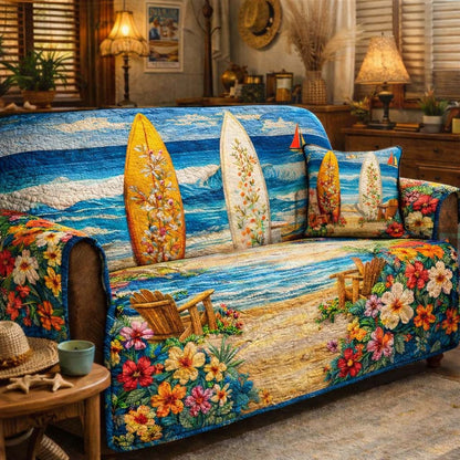 Island Serenity Coast Quilted Sofa Cover GFTOHD13981