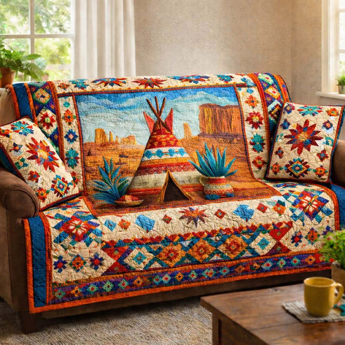 Desert Spirit Lodge Quilted Sofa Cover GFTOHD13982