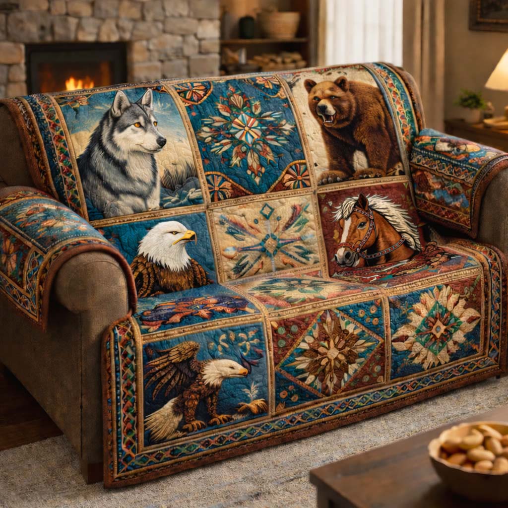 Wild Ancestral Spirits Quilted Sofa Cover GFTOHD13985