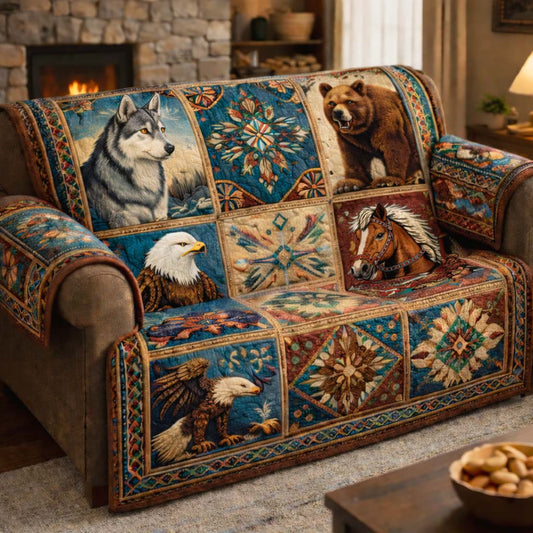 Wild Ancestral Spirits Quilted Sofa Cover GFTOHD13985