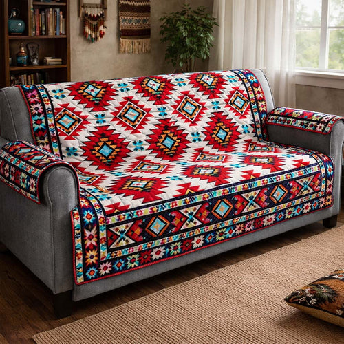 Golden Mesa Symbols Quilted Sofa Cover GFTOHD13989