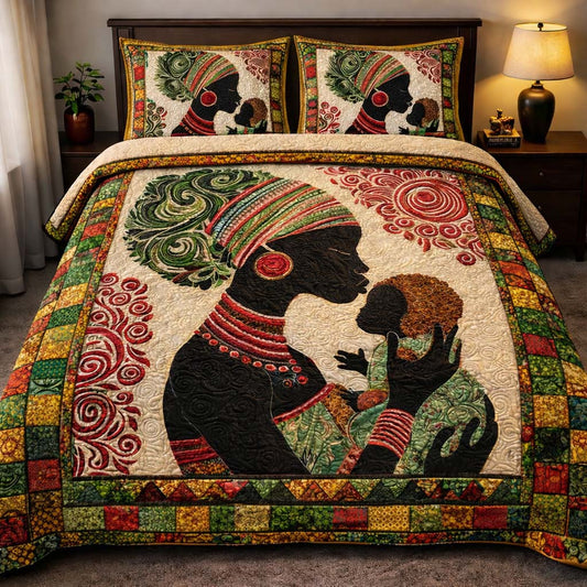 Motherhood Tribal Bond 3-Piece Quilted Bedding Set GFTOHD14006