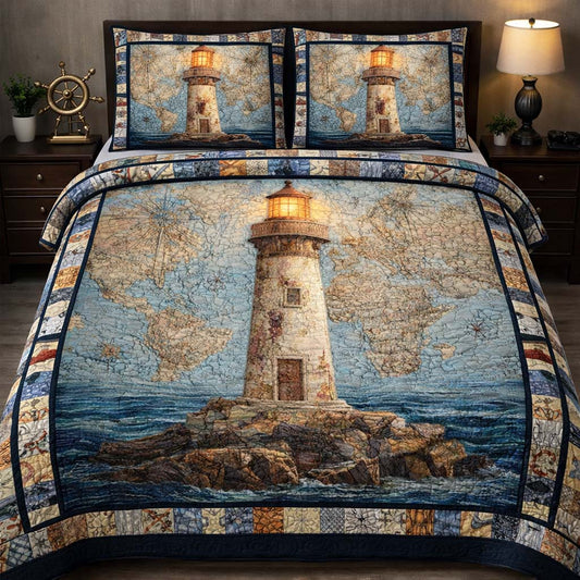 Beacon Of Seas 3-Piece Quilted Bedding Set GFTOHD14020