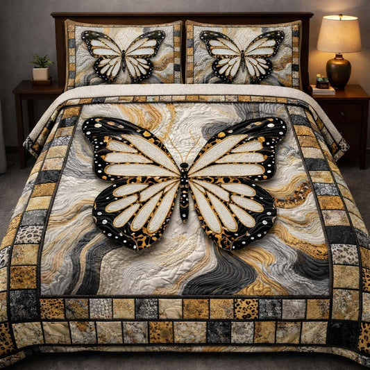 Marble Monarch Elegance 3-Piece Quilted Bedding Set GFTOHD14031