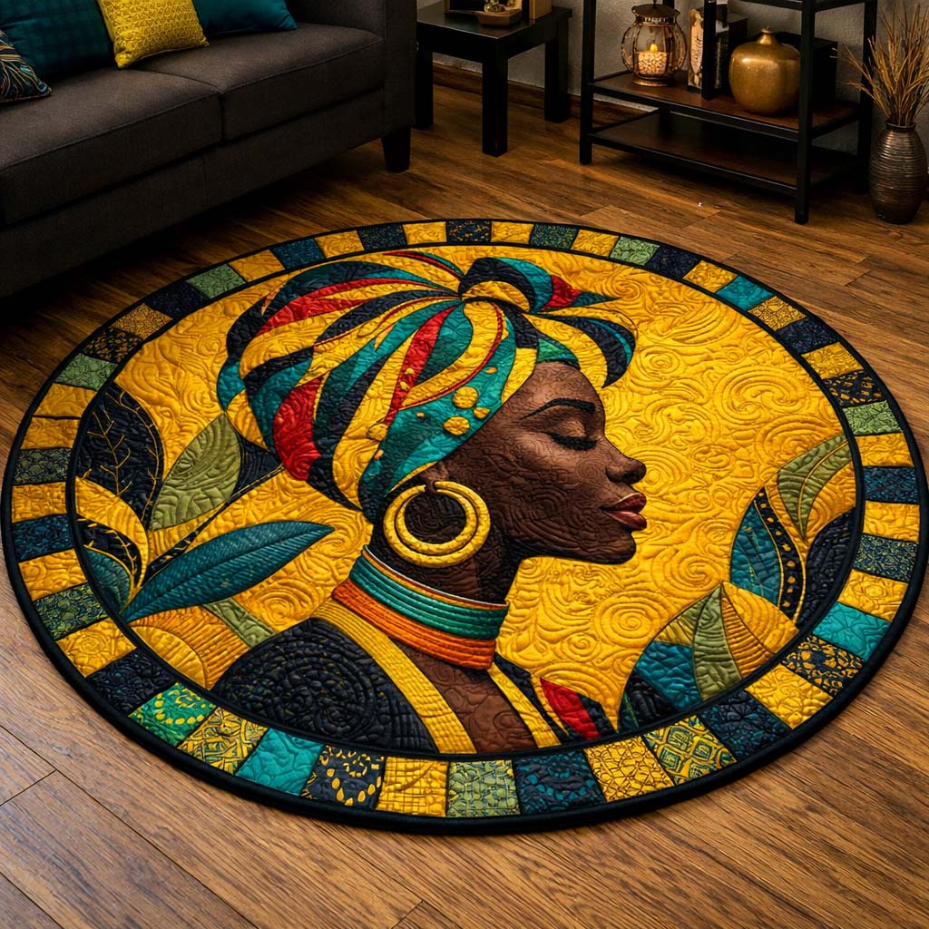 Golden Queen Quilted Round Mat GFTOHD14038