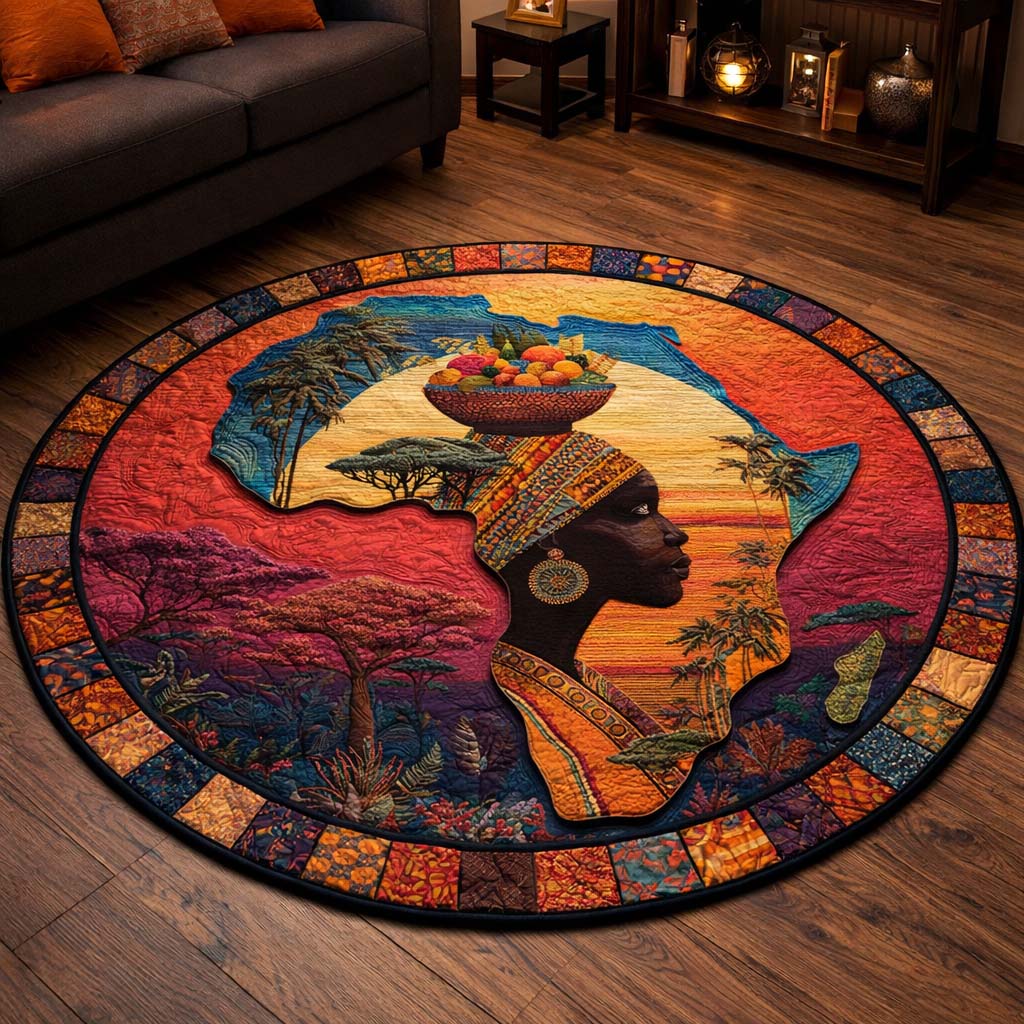Golden Queen Quilted Round Mat GFTOHD14039
