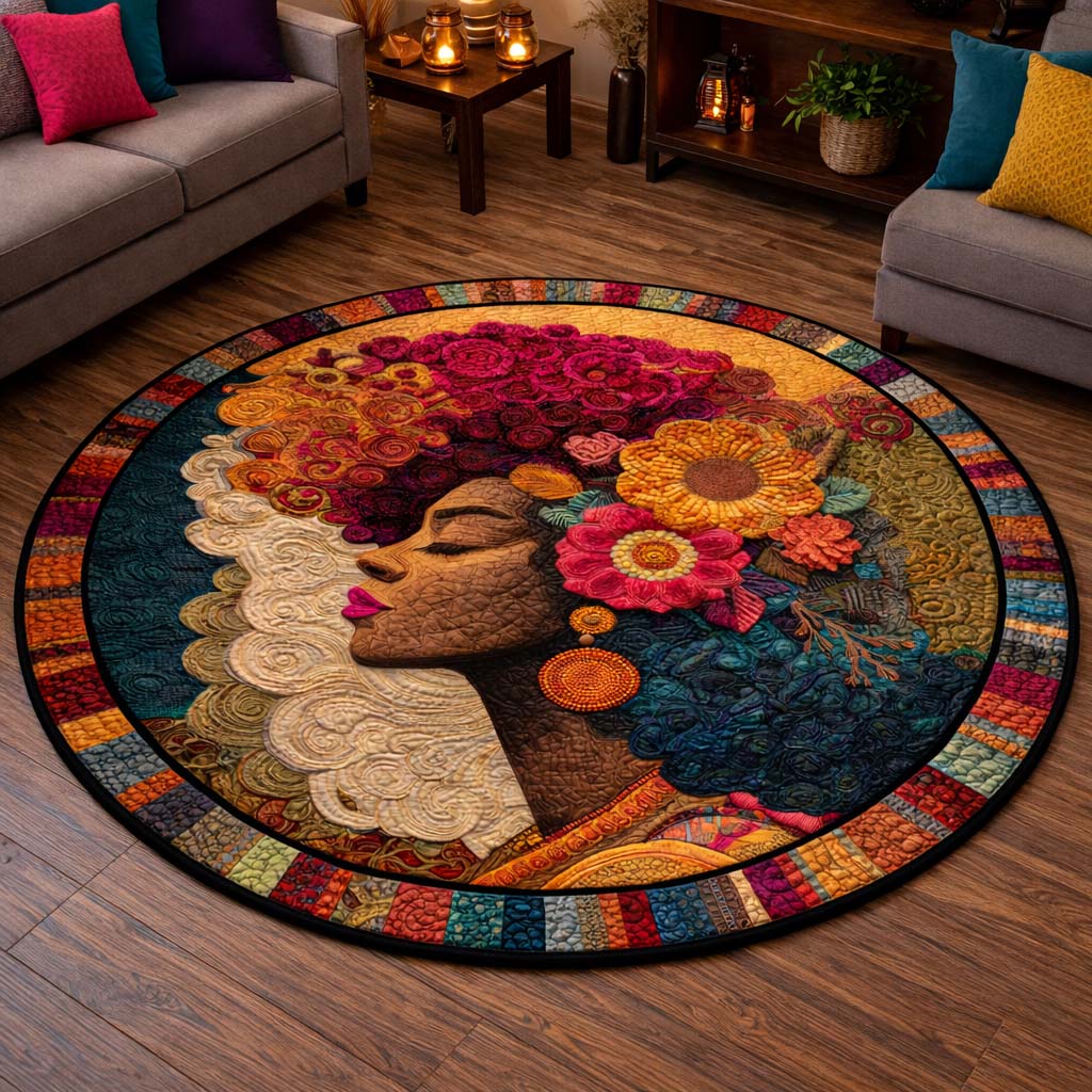 Golden Queen Quilted Round Mat GFTOHD14040