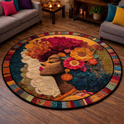 Golden Queen Quilted Round Mat GFTOHD14040