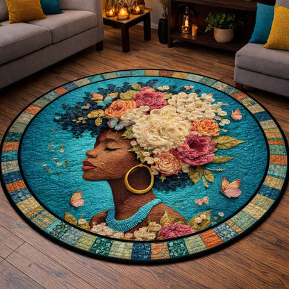 Golden Queen Quilted Round Mat GFTOHD14042
