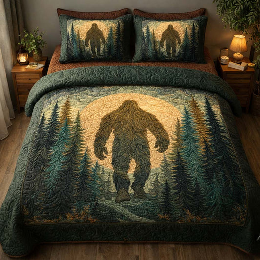 Moonlit Shadow Bigfoot 3-Piece Quilted Bedding Set GFTOHD14058