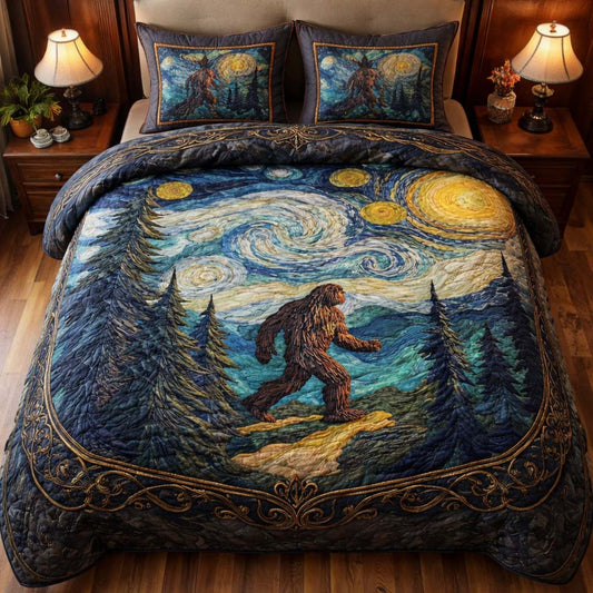Starry Trail Bigfoot 3-Piece Quilted Bedding Set GFTOHD14060