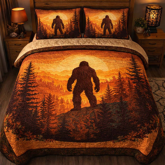 Rustic Trail Bigfoot 3-Piece Quilted Bedding Set GFTOHD14064