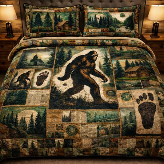 Bigfoot Cabin Chronicle 3-Piece Quilted Bedding Set GFTOHD14065