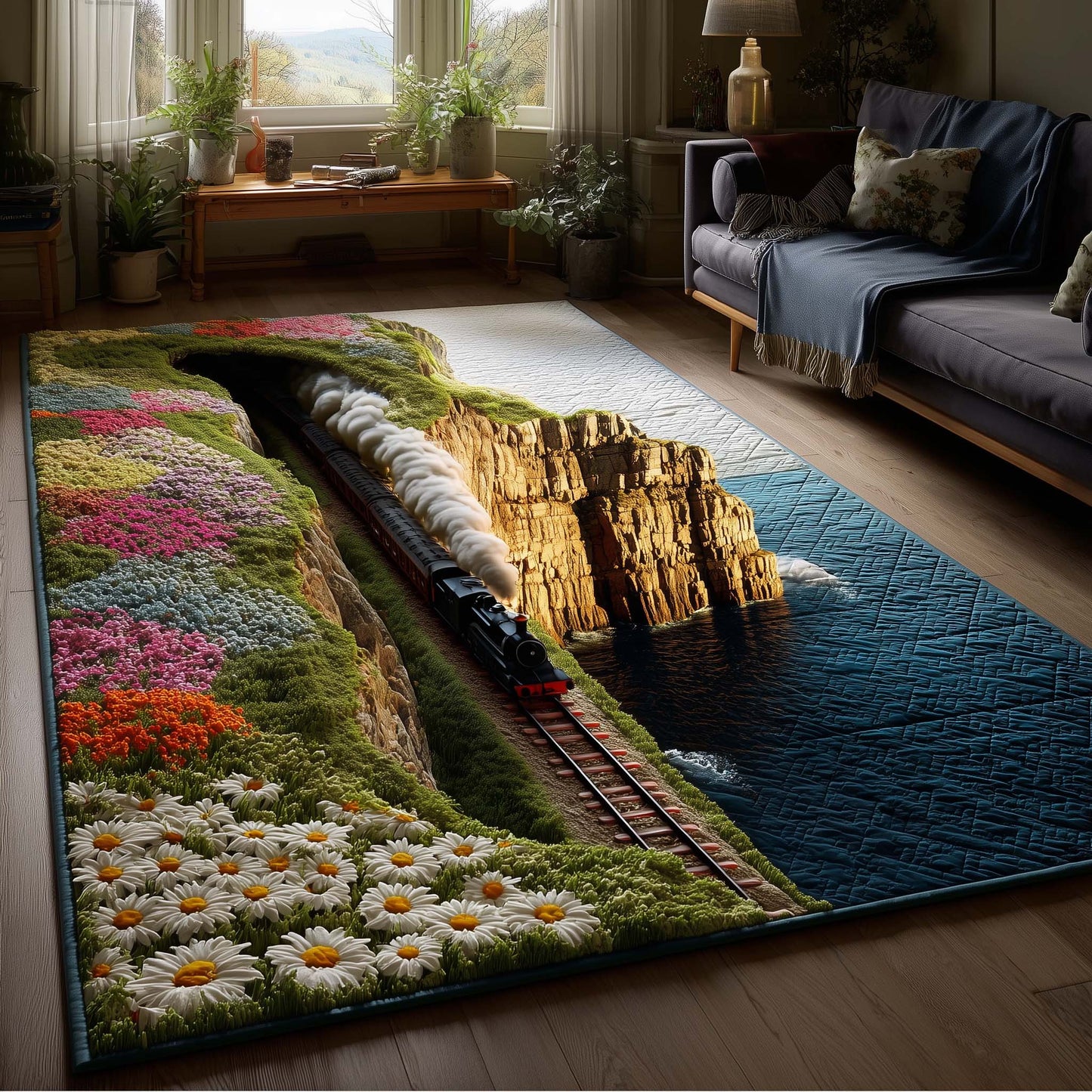 Coastal Blossom Express Area Rug GFTOHD14081