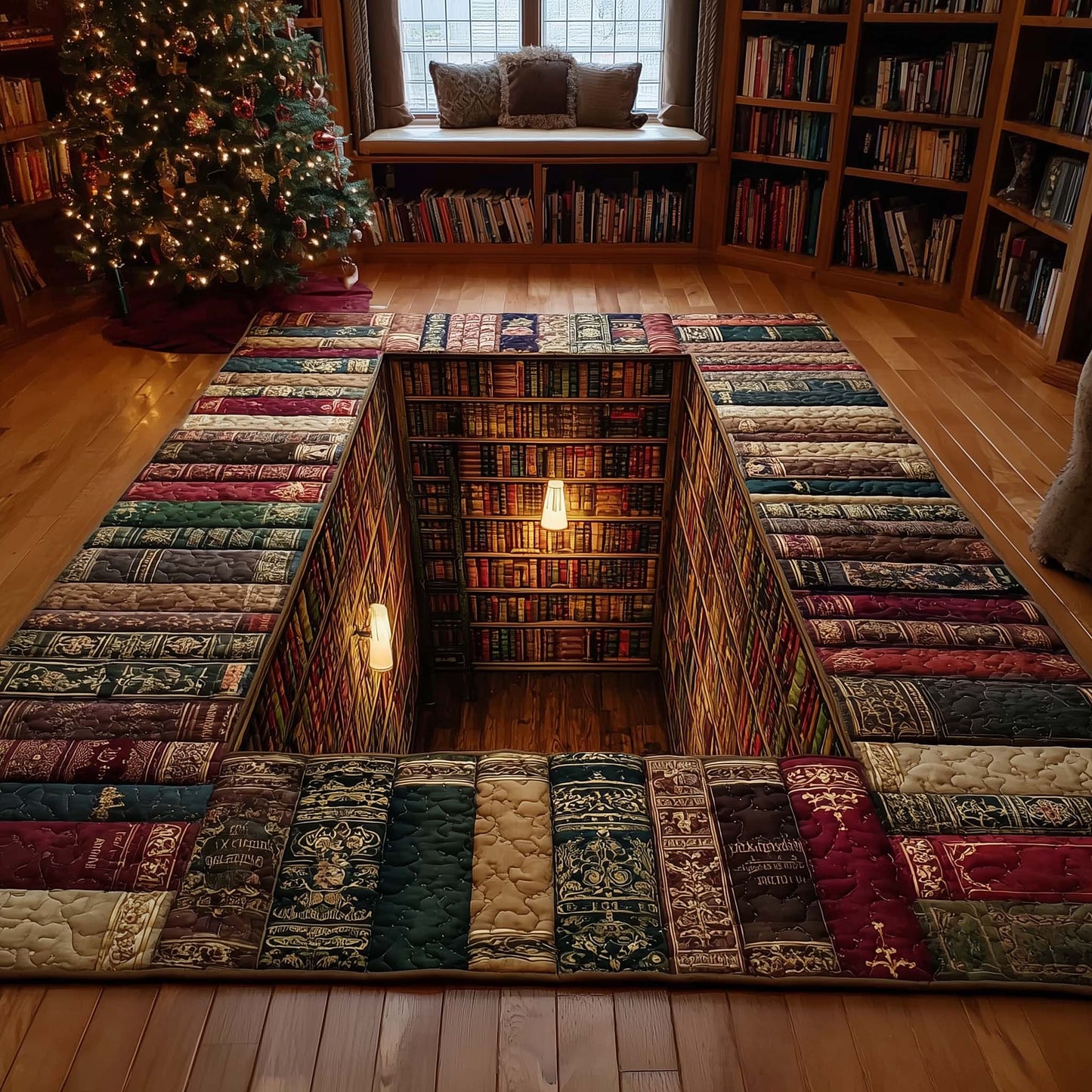 Christmas Reading Vault Area Rug GFTOHD14085